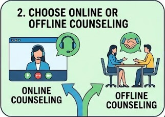 Step 2 Take online or offline counseling.